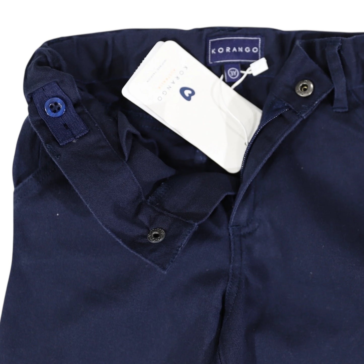 Stretch Twill Chino with Elastic Waist Navy