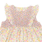 Frill Smocked Dress Yellow Floral