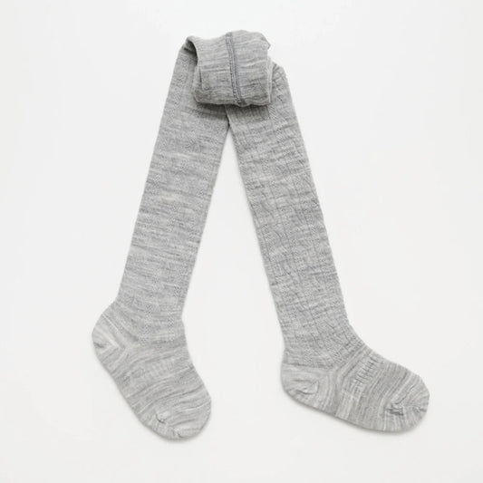 Merino Wool Cable Tights | BABY + CHILD | Light Grey