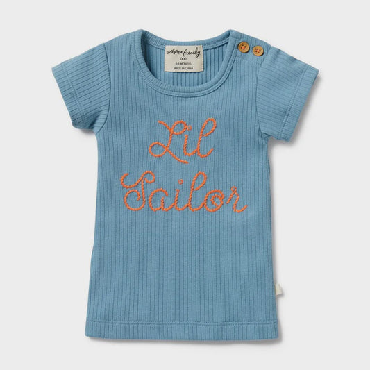 Lil Sailor Organic Rib Tee