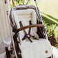 Cozy Fleece Pram Liner - Beige Gingham