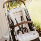 Cozy Fleece Pram Liner - Beige Gingham