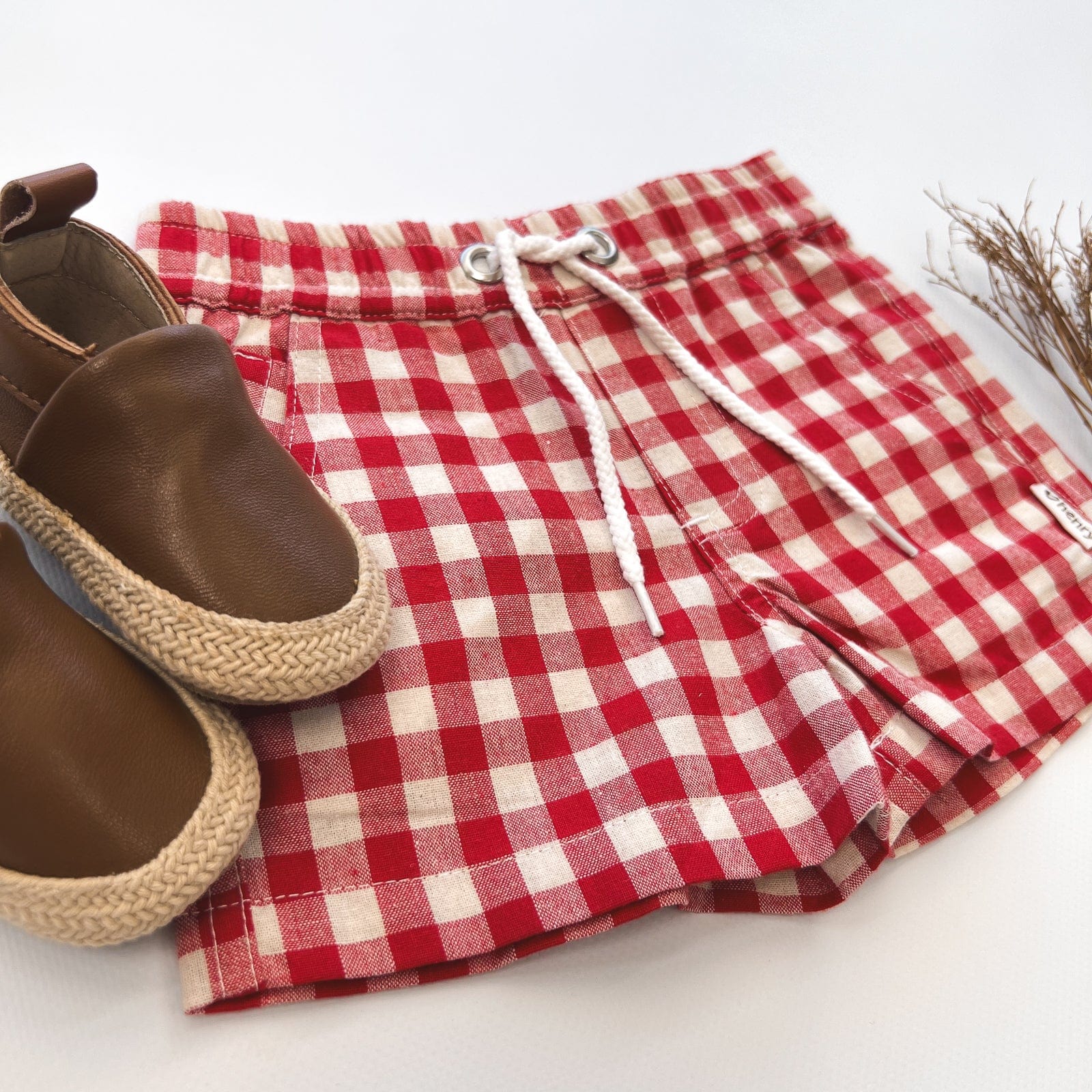 Baby boy red shorts sales