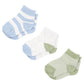 3 PK SOCKS - BLUES & GREENS