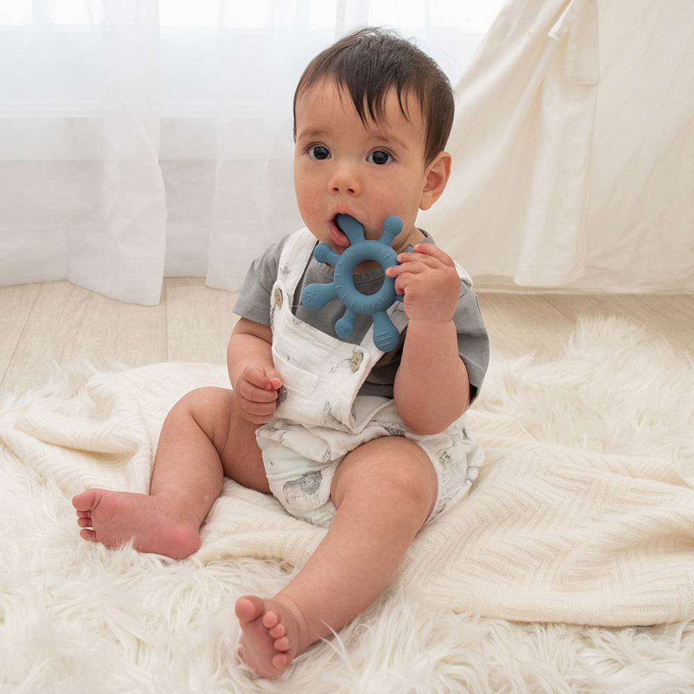 Silicone Splash Teethers | Steel Blue