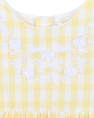 PEGGY EMBROIDERED GINGHAM DRESS 3-7YRS