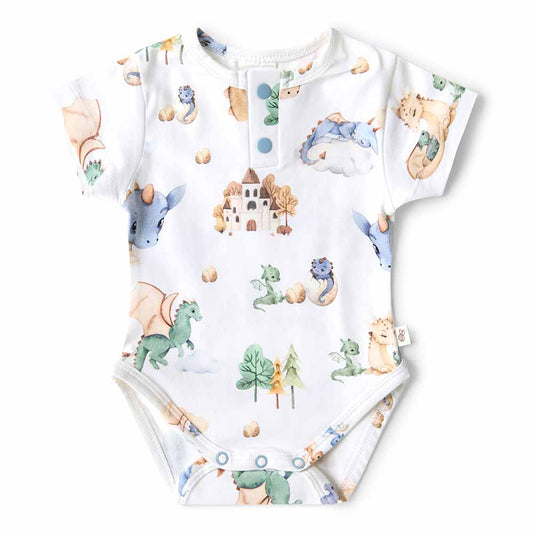 Dragon Short Sleeve Organic Bodysuit