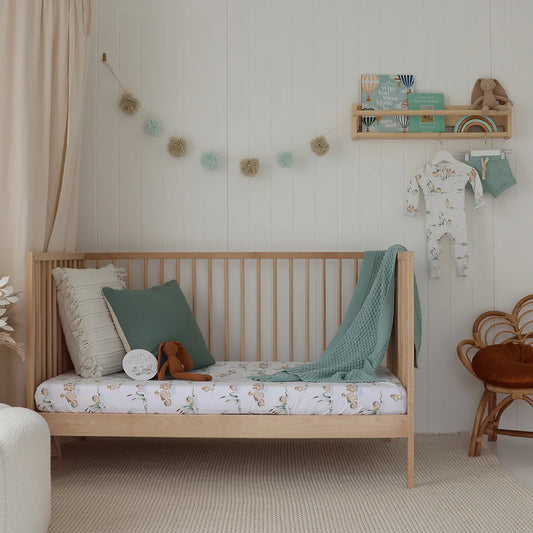 Sage - Diamond Cot Blanket