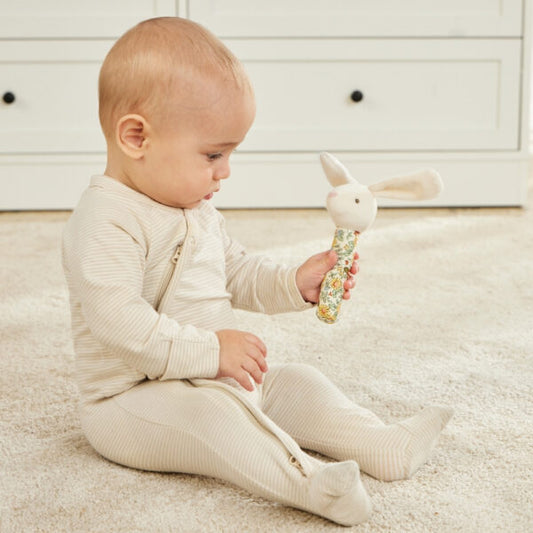 Jiggle & Giggle Floral Bunny Rattle