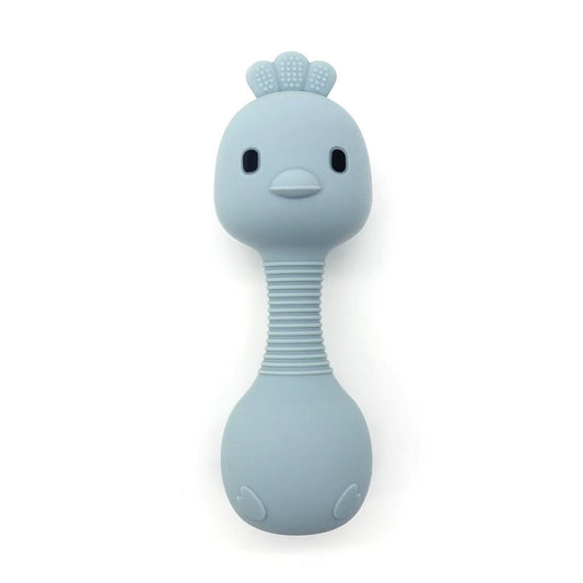 Little Mallow Silicone Chicken Rattle - Blue