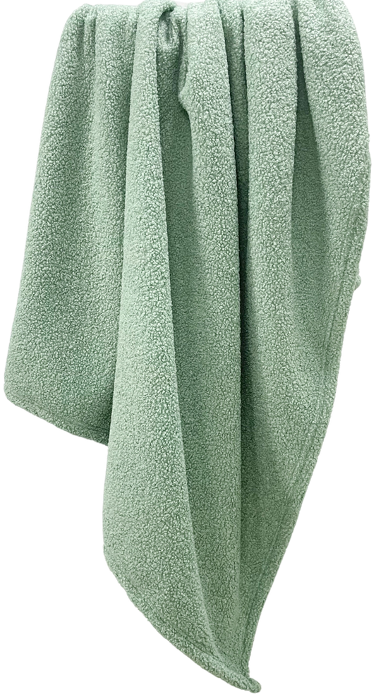 Teddy Boucle Throw Blanket Sage