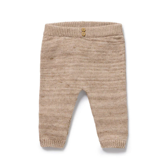 Organic Knitted Legging - Sandstone