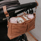 Faux Leather Stroller Organiser|Pram Caddy - Tan
