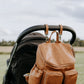 Faux Leather Nappy Backpack - Tan