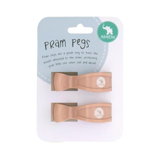 all4ella peach pram clips