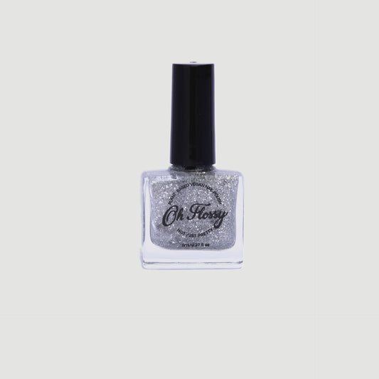 Oh Flossy Nail Polish | Authentic Silver Glitter
