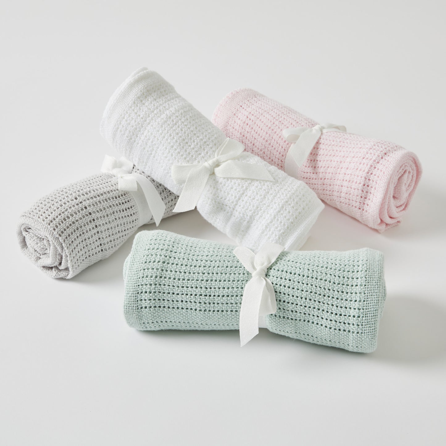Cellular Baby Blankets Pale Grey