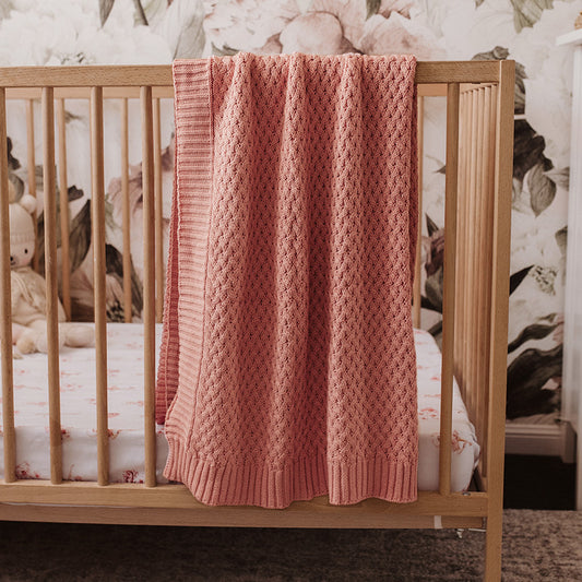 Rosa | Diamond Knit Blanket
