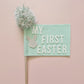 My First Easter Pale Blue Flag Wand