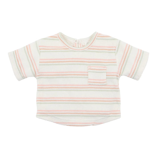 STRIPE TERRY LONG SLEEVE TEE