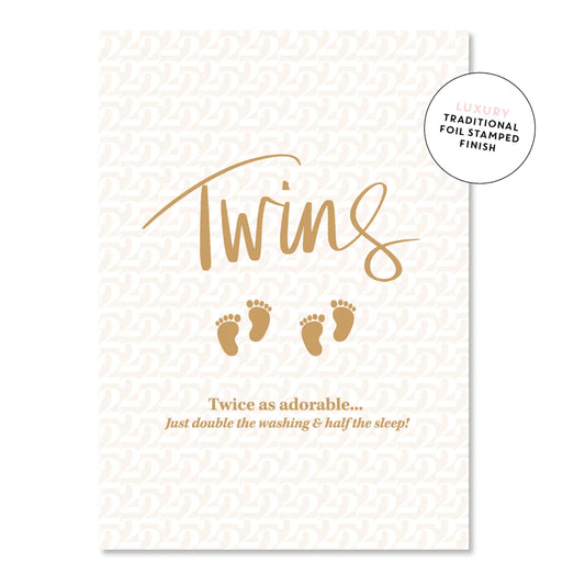 Twins | Gold Foil | Twice as adorable