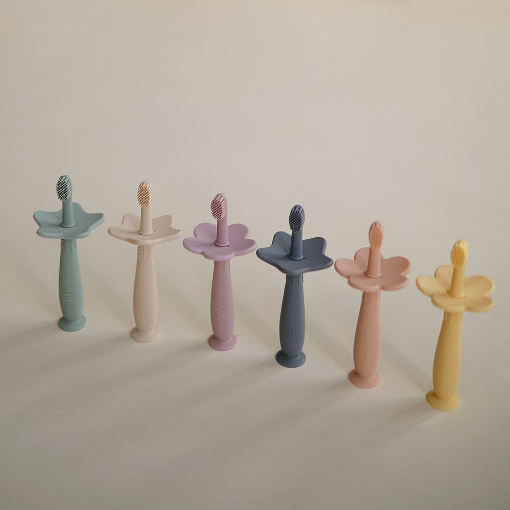 Silicone Training Toothbrush - Cambridge Blue (Sage)