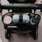 Faux Leather Stroller Organiser/Pram Caddy - Black